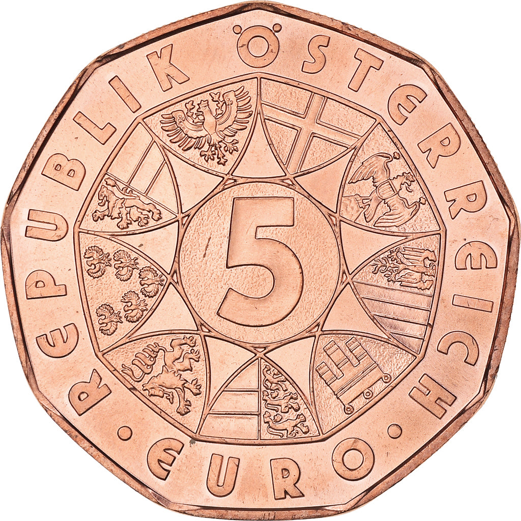 Austria, 5 Euro, Nouvelle année, 2015, Vienna, MS(65-70), Copper