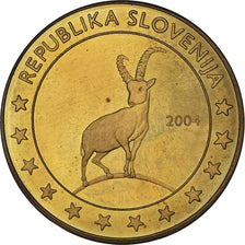 Eslovenia, 5 Euro, 2004, unofficial private coin, EBC+, Latón