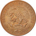 MEXICO, 20 Centavos, 1956, Mexico City, KM #440, AU(55-58), Bronze, 28.5