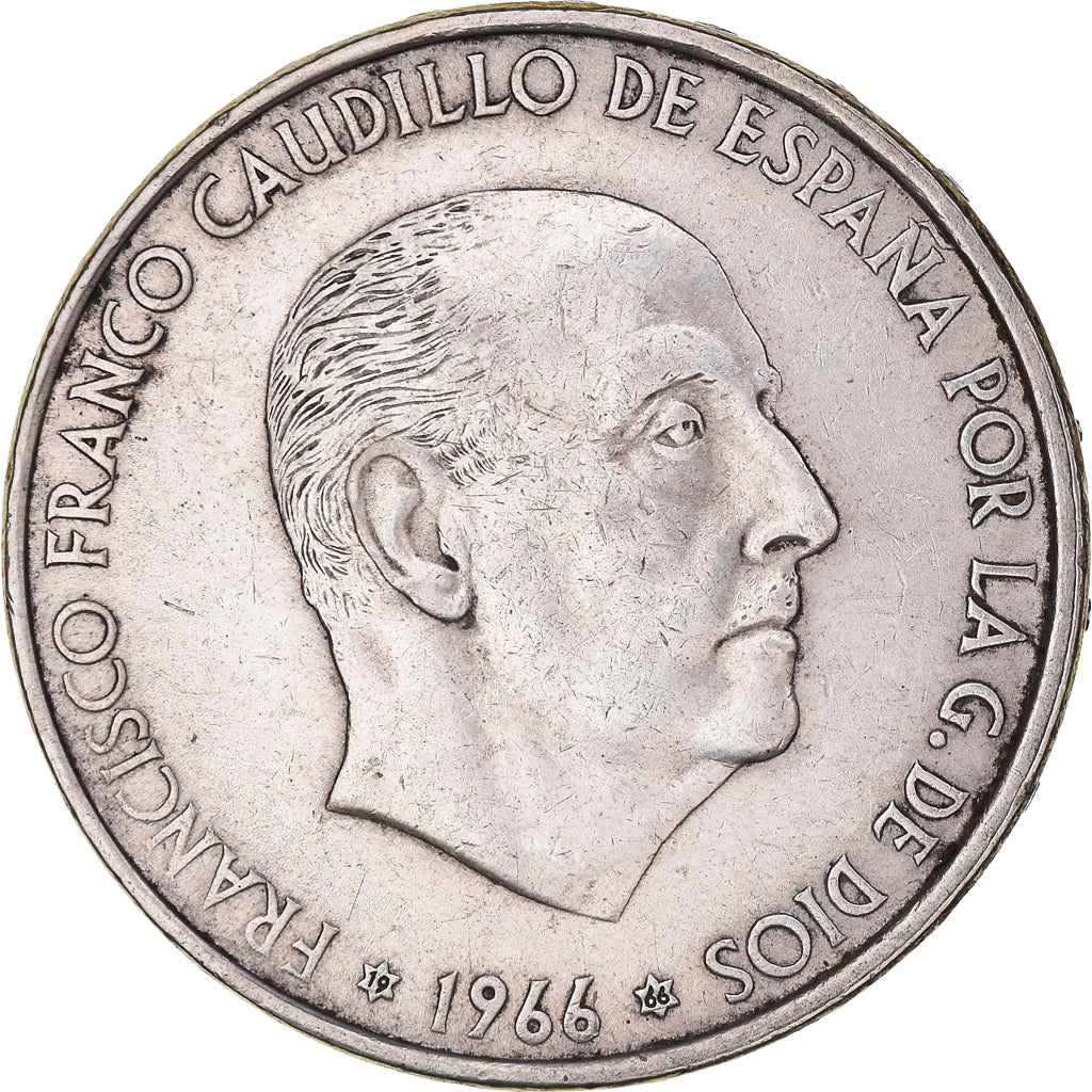Coin, Spain, Caudillo and regent, 100 Pesetas, 1966, Madrid, EF(40-45), Silver