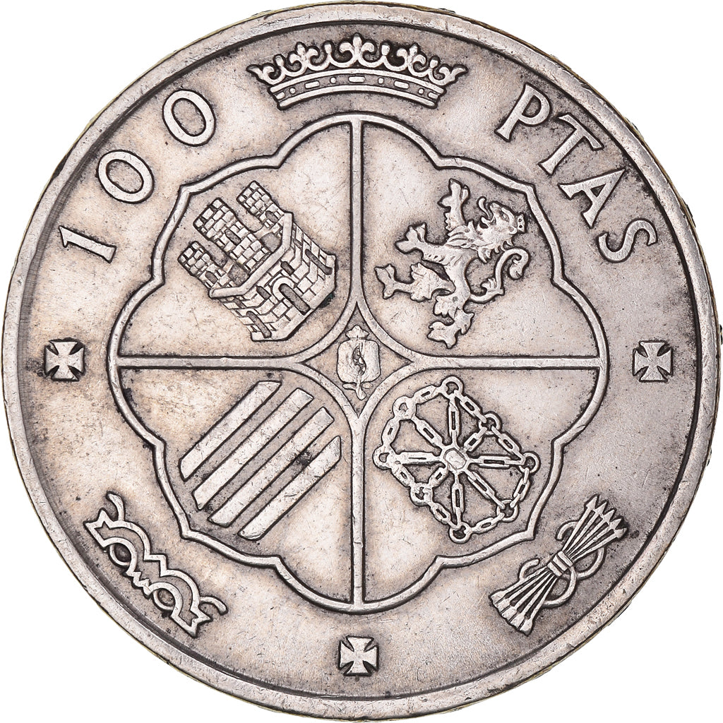 Coin, Spain, Caudillo and regent, 100 Pesetas, 1966, Madrid, EF(40-45), Silver