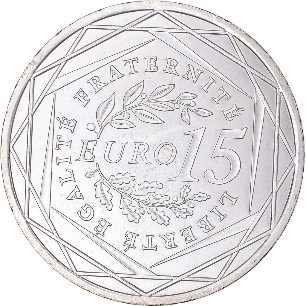 France, 15 Euro, 2008, AU(55-58), Silver, Gadoury:2, KM:1535
