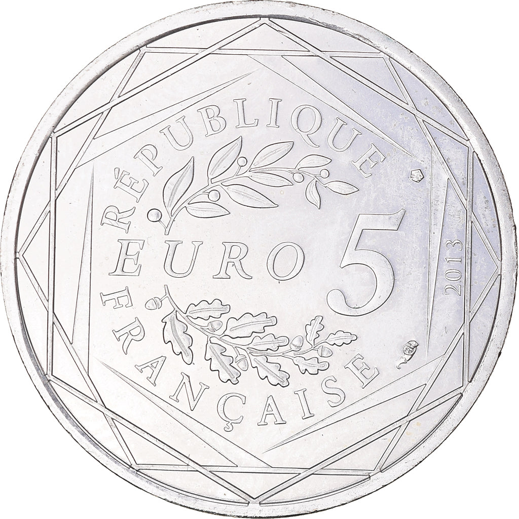 France, 5 Euro, Fraternité, 2013, AU(55-58), Silver, Gadoury:EU647
