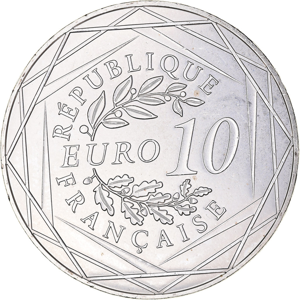 France, 10 Euro, Coq, 2014, MS(60-62), Silver, Gadoury:EU656