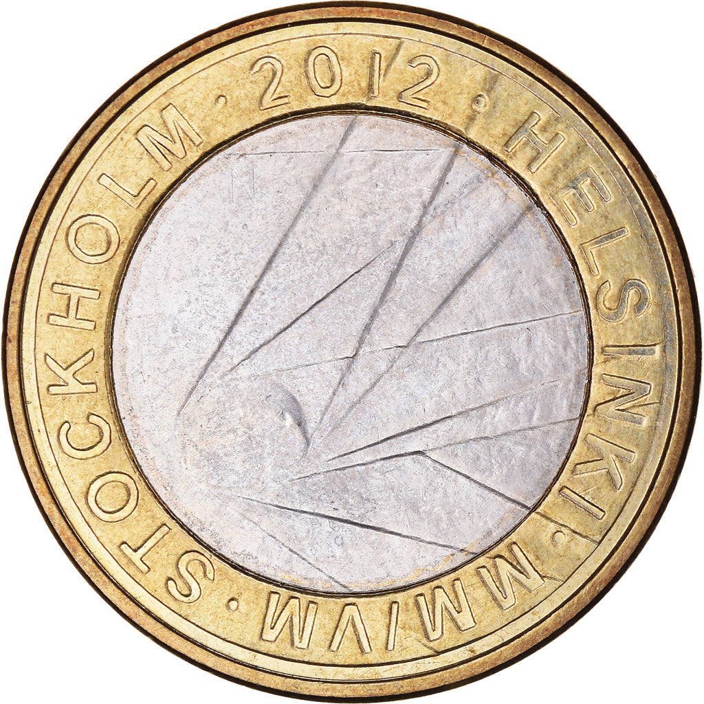 Finlande, 5 Euro, IIHF Hockey World Championship, 2012, SUP+, Bimétallique
