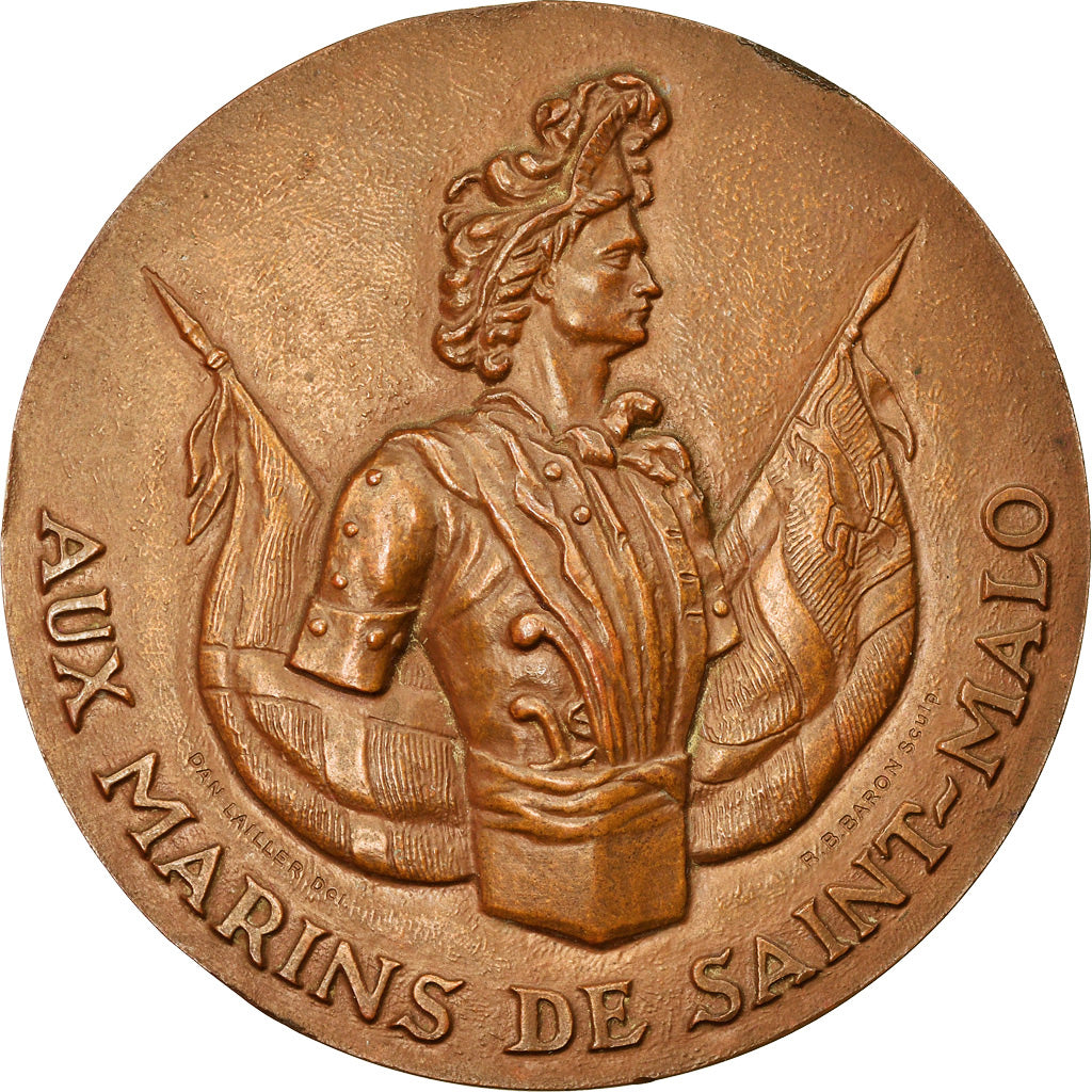 Francja, Medal, Aux Marins de Saint-Malo, Wysyłka, Undated, Baron, AU(50-53)