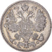Moneta, Russia, Nicholas II, 15 Kopeks, 1914, BB, Argento, KM:21a.2