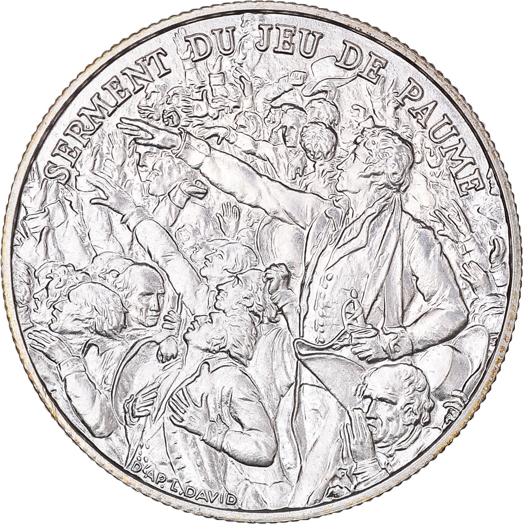 França, medalha, Révolution Française, Serment du Jeu de Paume, 1989