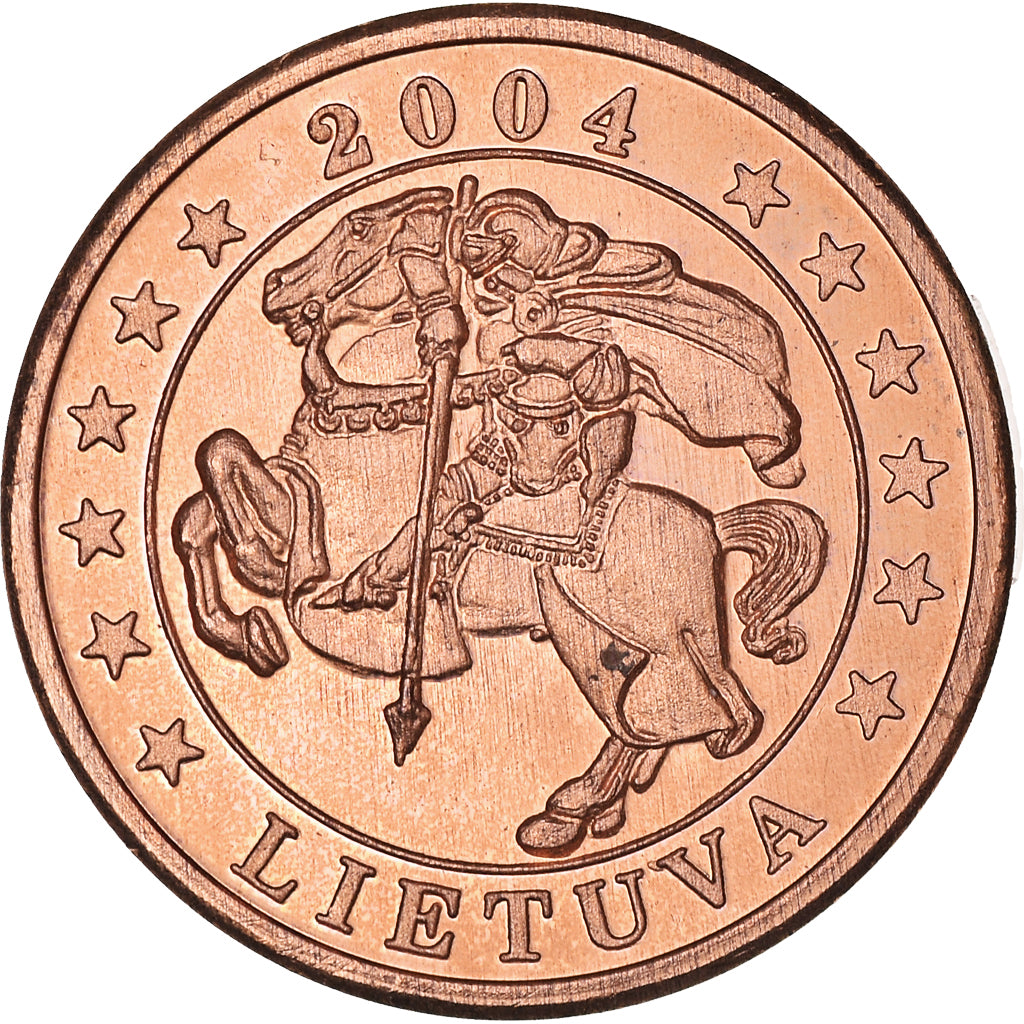 Lithuania, Fantasy euro patterns, 5 Euro Cent, 2004, AU(55-58), Copper Plated