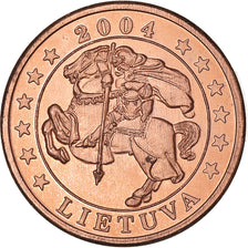 Lithuania, Fantasy euro patterns, 5 Euro Cent, 2004, AU(55-58), Copper Plated