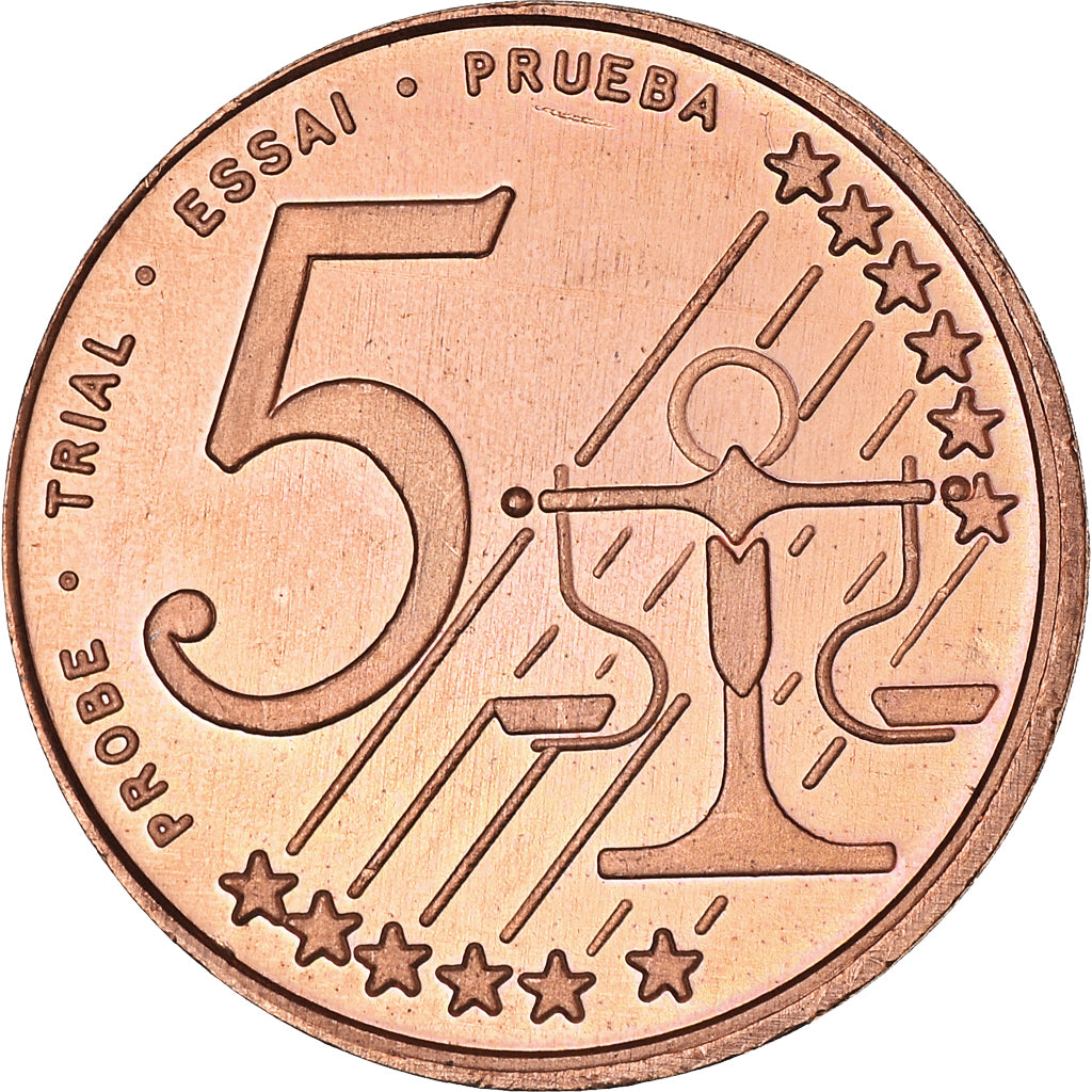 Lithuania, Fantasy euro patterns, 5 Euro Cent, 2004, AU(55-58), Copper Plated