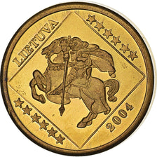 Lithuania, Fantasy euro patterns, 10 Euro Cent, 2004, UNZ+, Messing
