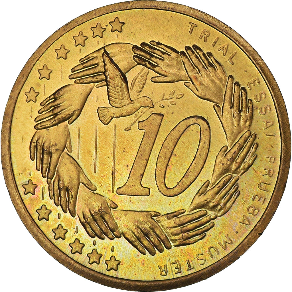 Lithuania, Fantasy euro patterns, 10 Euro Cent, 2004, UNZ+, Messing