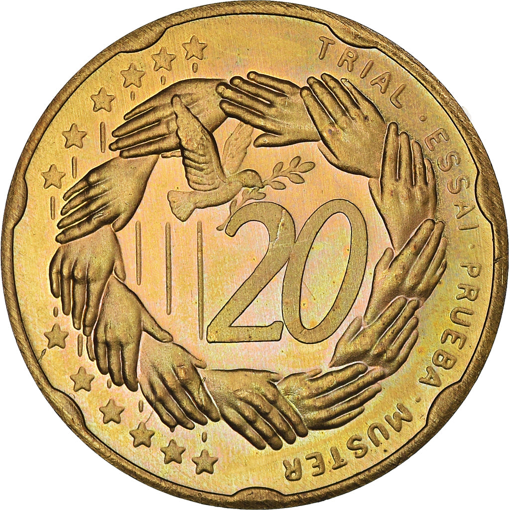 Lithuania, Fantasy euro patterns, 20 Euro Cent, 2004, MS(64), Brass