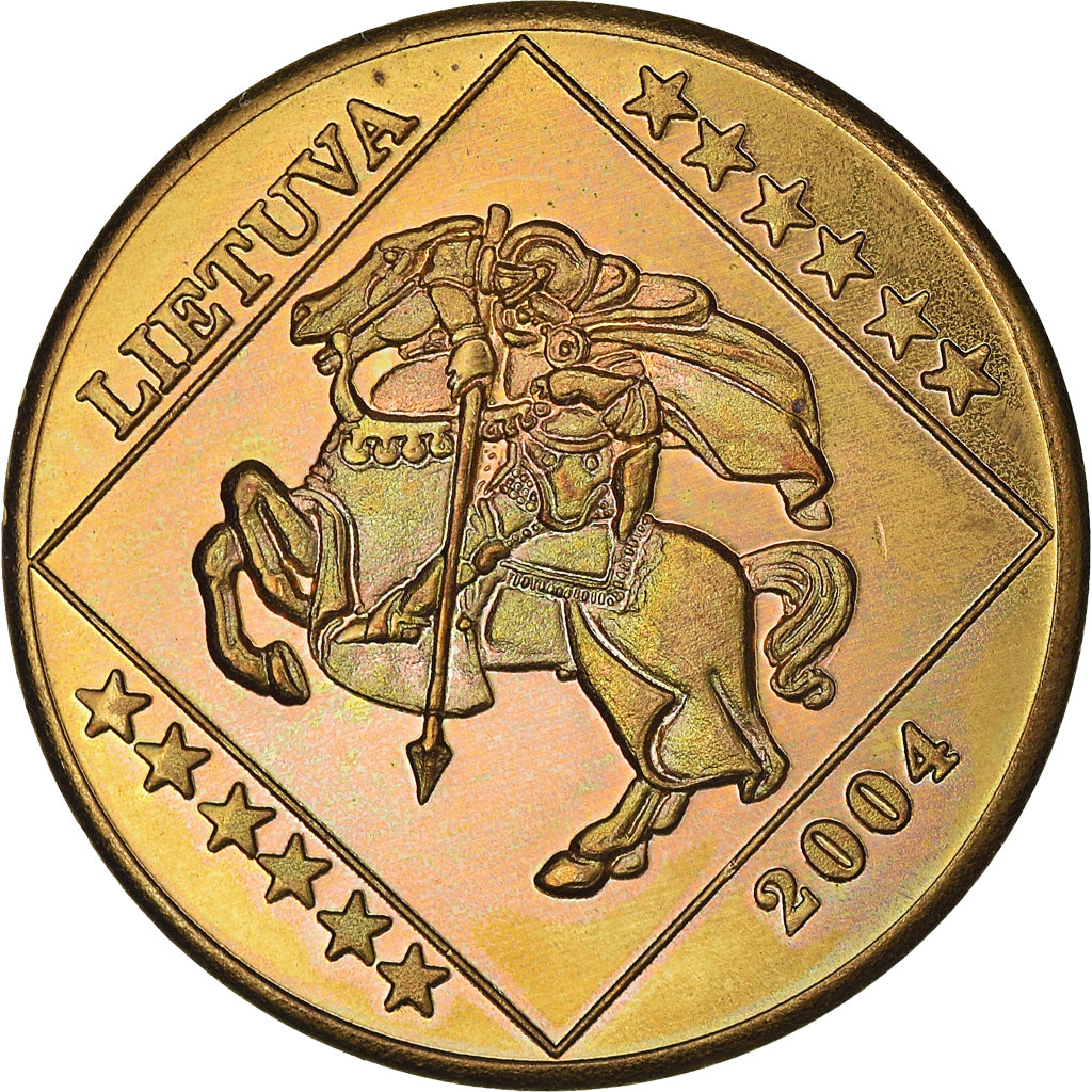 Lithuania, Fantasy euro patterns, 50 Euro Cent, 2004, MS(64), Brass