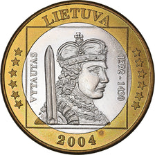 Lithuania, Fantasy euro patterns, Euro, 2004, MS(63), Bi-Metallic