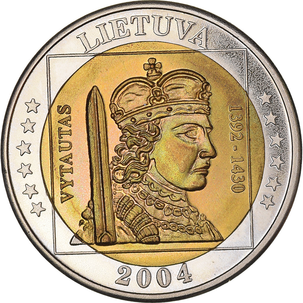 Lithuania, Fantasy euro patterns, 2 Euro, 2004, MS(63), Bi-Metallic