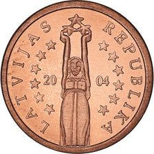 Letland, Euro Cent, 2004, unofficial private coin, PR+, Copper Plated Steel