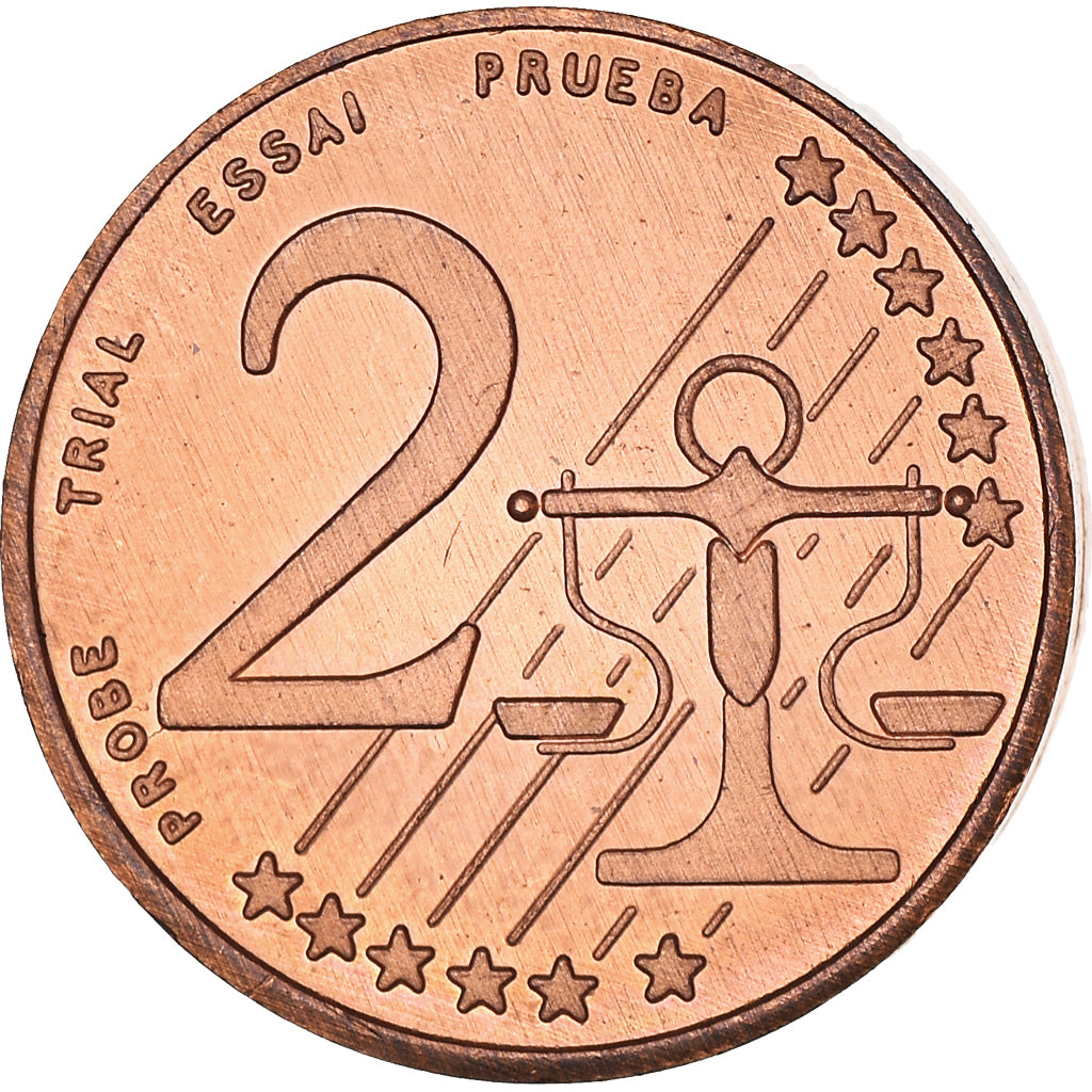 Latvia, 2 Euro Cent, Essai, 2004, unofficial private coin, MS(60-62), Copper