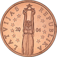 Latvia, 5 Euro Cent, Essai, 2004, unofficial private coin, VZ, Copper Plated