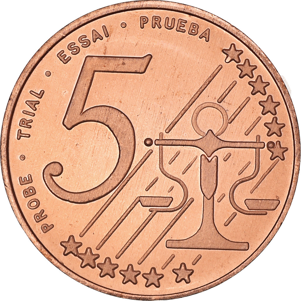 Latvia, 5 Euro Cent, Essai, 2004, unofficial private coin, AU(55-58), Copper