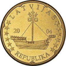 Łotwa, 20 Euro Cent, Essai, 2004, unofficial private coin, MS(60-62), Nordic