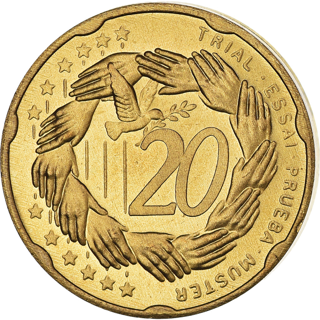 Lettonie, 20 Euro Cent, Essai, 2004, unofficial private coin, SUP+, Or nordique