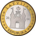 Łotwa, Euro, 2004, unofficial private coin, MS(64), Bimetaliczny