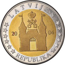 Letónia, 2 Euro, 2004, unofficial private coin, MS(64), Bimetálico