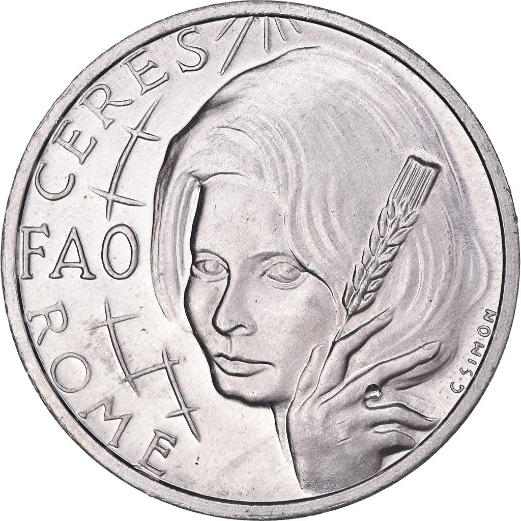 Italy, Medal, Cérès, FAO, Rome, Nations Unies, Politics, Society, War, 1971