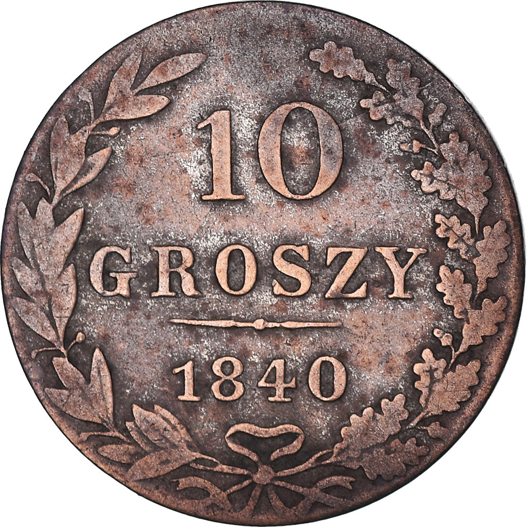 Coin, Poland, Nicholas I, 10 Groszy, 1840, Moneta Wschovensis, EF(40-45)
