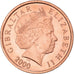 Moneta, Gibraltar, Elizabeth II, Penny, 2000, MS(64), Miedź platerowana stalą