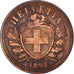 Moneta, Svizzera, 2 Rappen, 1893, Bern, MB+, Bronzo, KM:4.2