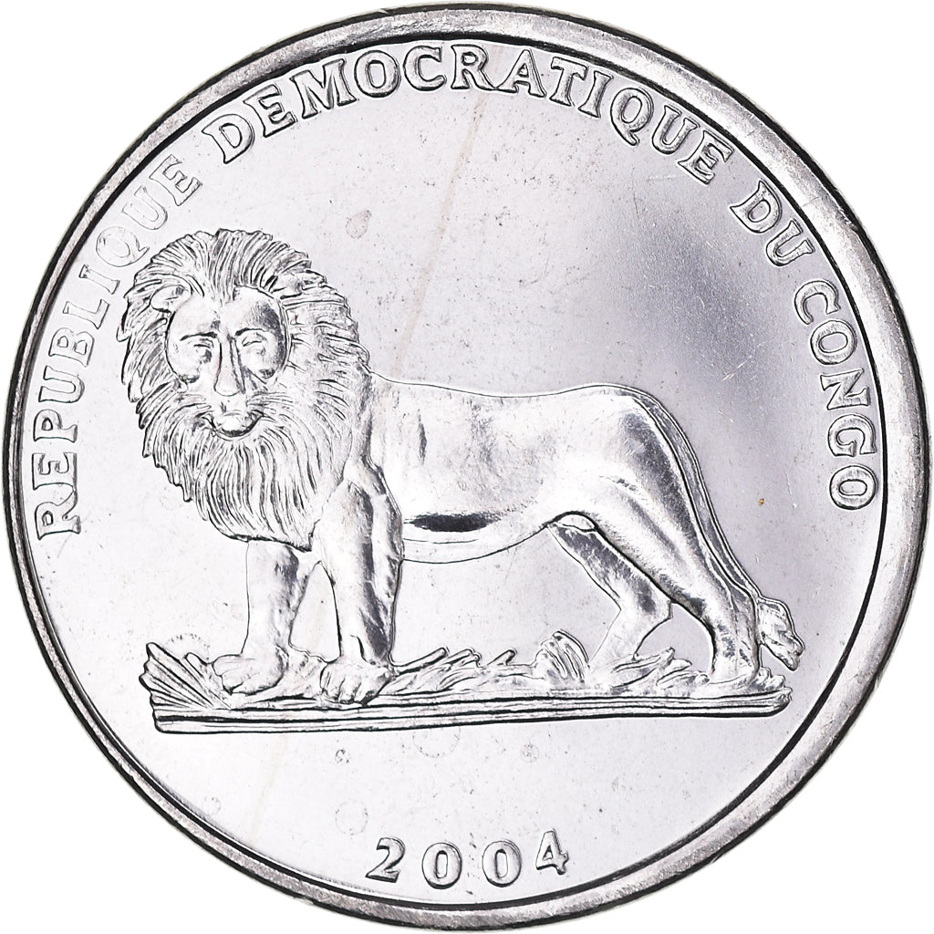 Münze, CONGO, DEMOCRATIC REPUBLIC, Franc, 2004, UNZ, Nickel Clad Steel, KM:159