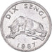 Moneta, CONGO, REPUBBLICA DEMOCRATICA DEL, 10 Sengis, 1967, SPL, Alluminio, KM:7
