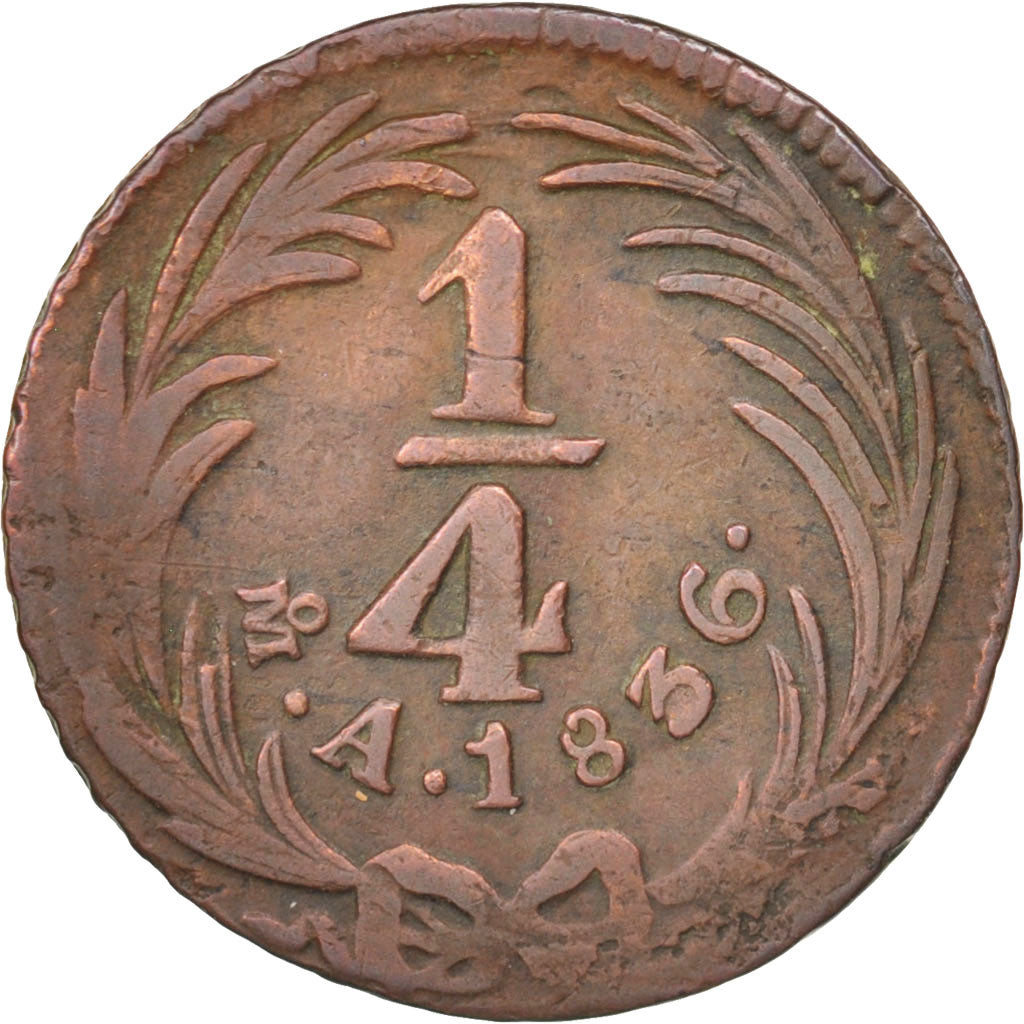 MEXICO, 1/4 Real, Un Quarto/Una Quartilla, 1836, Mexico City, KM #358,...