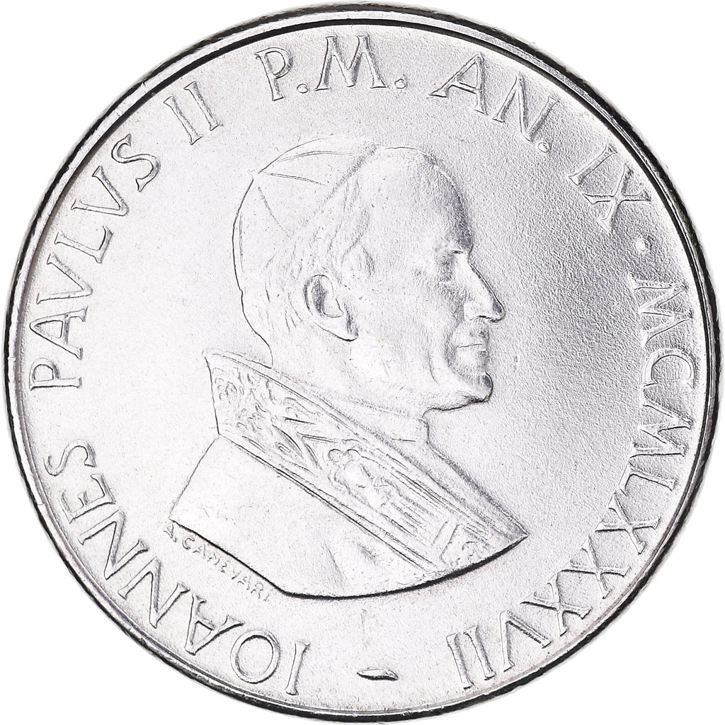 Moneta, CITTÀ DEL VATICANO, John Paul II, 50 Lire, 1987, FDC, SPL+, Acciaio