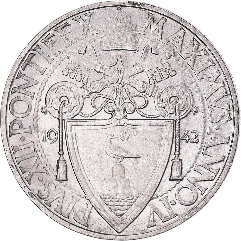 Monnaie, Cité du Vatican, Pius XII, 20 Centesimi, 1942, Roma, SPL, Acier
