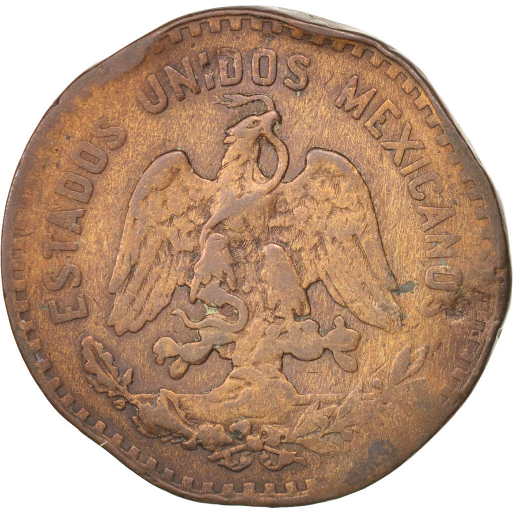 Moneta, Messico, 5 Centavos, 1915, Mexico City, MB+, Bronzo, KM:422