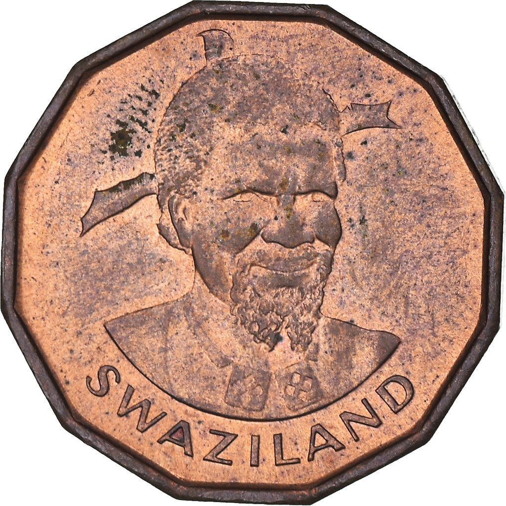 Coin, Swaziland, Sobhuza II, Cent, 1975, British Royal Mint, AU(55-58), Bronze