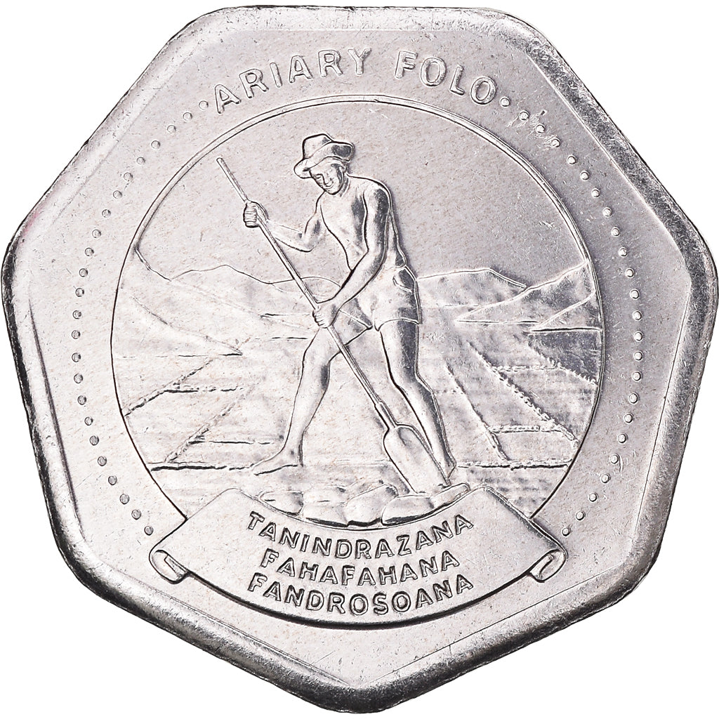Monnaie, Madagascar, 10 Ariary, 1999, Royal Canadian Mint, SUP, Acier