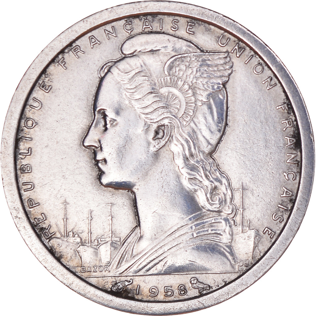 Coin, Madagascar, Franc, 1958, Paris, VF(30-35), Aluminum, KM:3