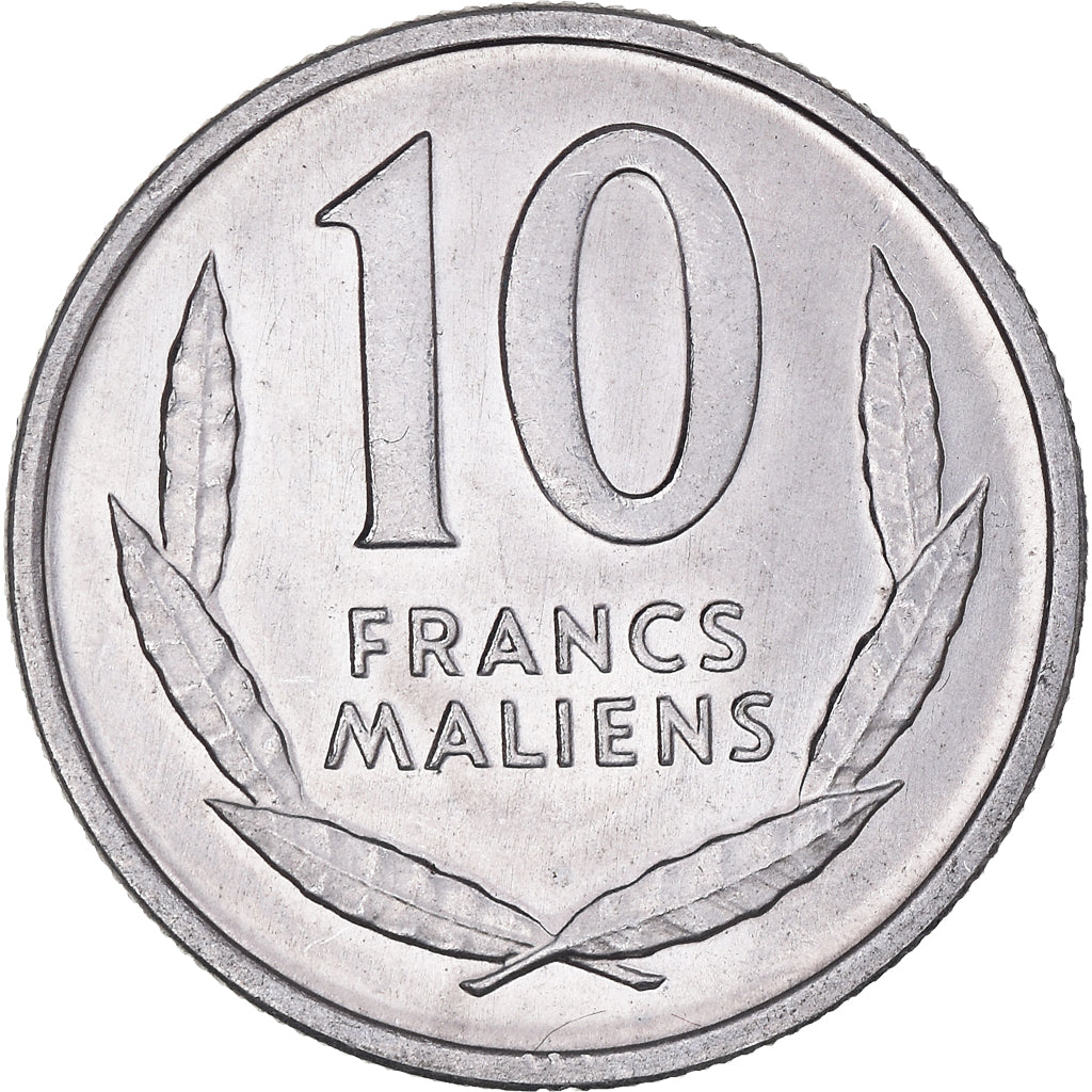 Coin, Mali, 10 Francs, 1961, Paris, MS(60-62), Aluminum, KM:3