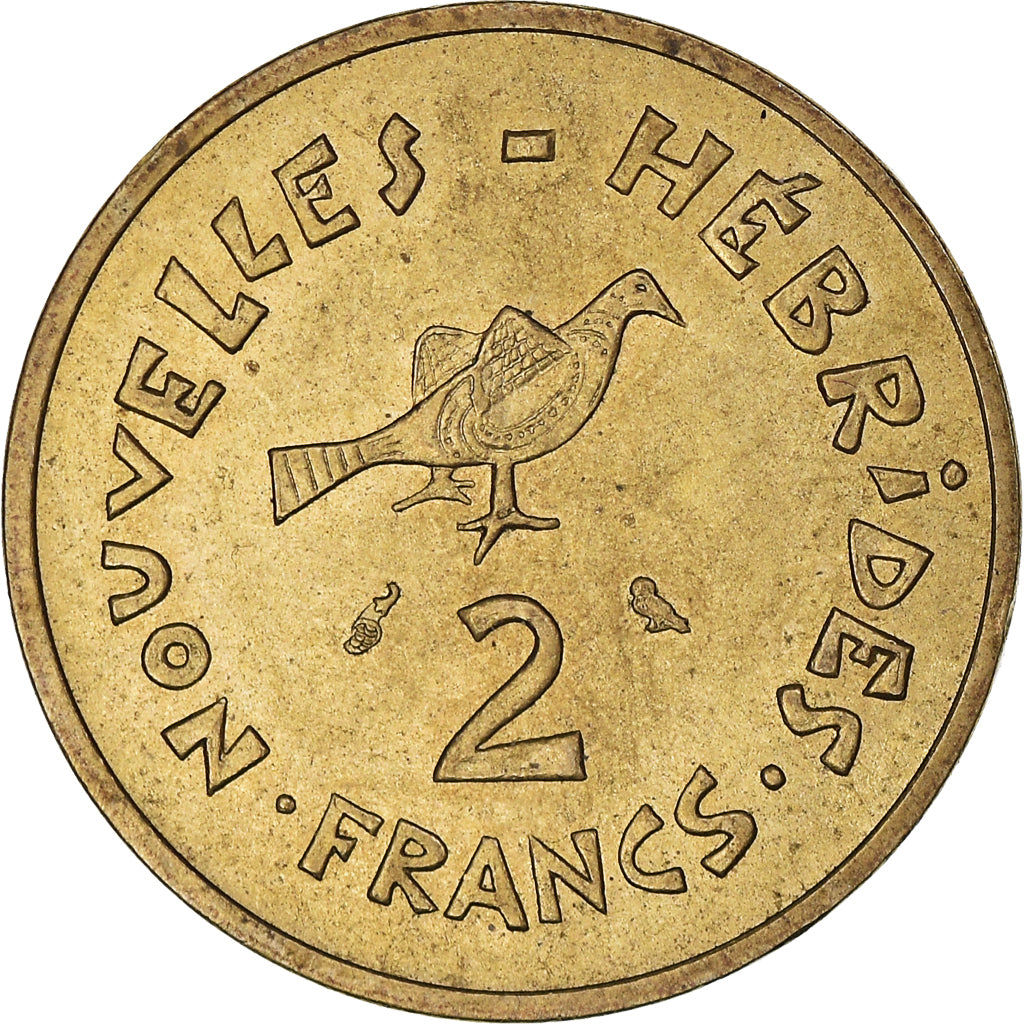 Moneta, Nuove Ebridi, 2 Francs, 1973, Paris, BB+, Nichel-ottone, KM:5.2