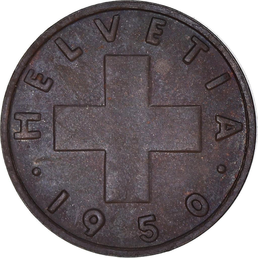Coin, Switzerland, Rappen, 1950, Bern, EF(40-45), Bronze, KM:46