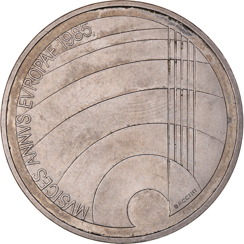 Coin, Switzerland, Année européenne de la musique, 5 Francs, 1985, EF(40-45)