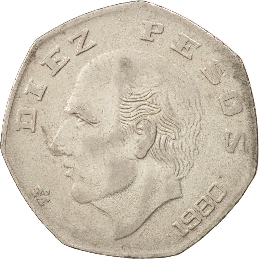 Coin, Mexico, 10 Pesos, 1908, Mexico City, AU(50-53), Copper-nickel, KM:477.2