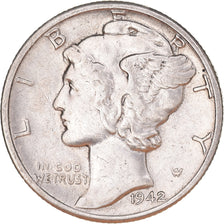 Coin, United States, Mercury Dime, Dime, 1942, U.S. Mint, Denver, AU(50-53)