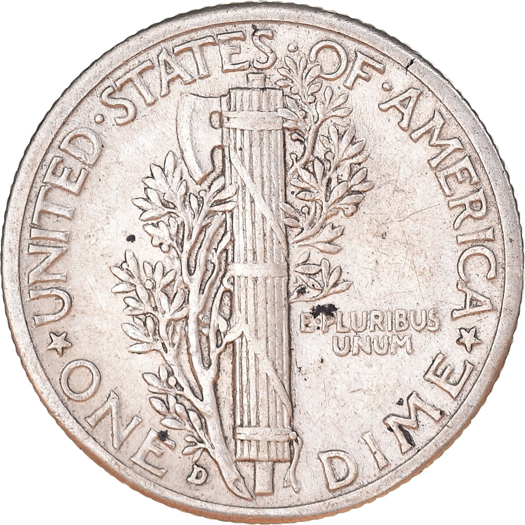 Coin, United States, Mercury Dime, Dime, 1942, U.S. Mint, Denver, AU(50-53)
