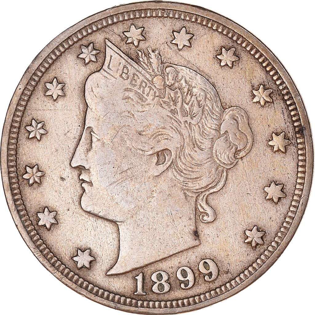 Moneda, Estados Unidos, Liberty Nickel, 5 Cents, 1899, U.S. Mint, Philadelphia